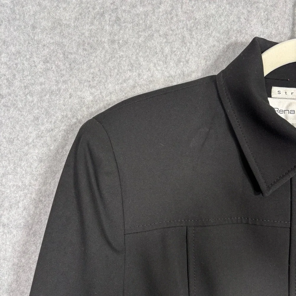Vintage 90s Rena Rowan Blazer Jacket Size 10 Pockets Minimal Career‎ Travel USA